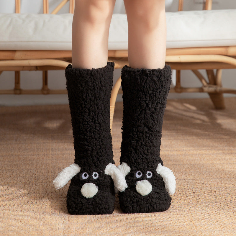 Cozy Dog Plush Non-Slip Socks