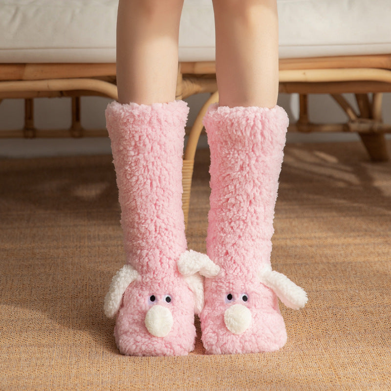 Cozy Dog Plush Non-Slip Socks